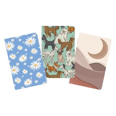 Imagem de Roaring Spring Cadernos de composição de bolso, pacote com 3 livros, 24 folhas, papel branco pesado pautado universitário nº 20, 14 x 9 cm, 3 capas exclusivas projetadas por artistas femininas, feitas