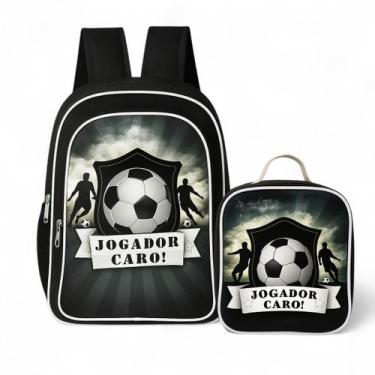 Imagem de Mochila Escolar Infantil Bolsa Masculina + Lancheira Térmica Menino - 