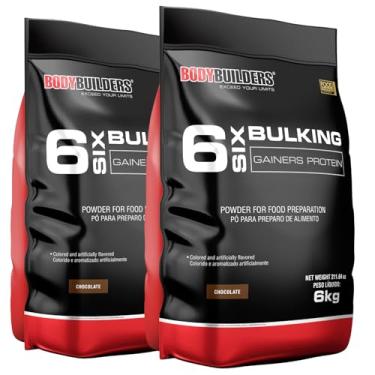 Imagem de Kit 2x Hipercalórico 6 Six Bulking Chocolate 6kg – Bodybuilders