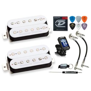 Imagem de Conjunto Humbucker Hot Rodded Seymour Duncan Matched SH-2n Jazz SH-4 JB Guitar Pickup Tonebird Bundle (Branco)