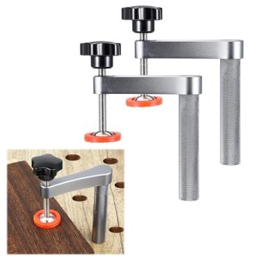 Imagem de Pacote com 2 braçadeiras de banco de 19 mm (3/10.2 cm), braçadeiras seguras para marcenaria, antitorção, bancadas de trabalho compatíveis, para artesãos e bricolage