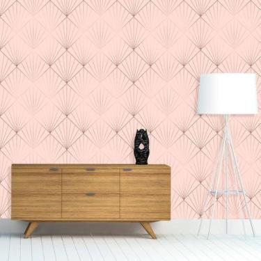 Imagem de Papel de Parede Geométrico Triângulos Rosa 3,00m - Inove Papéis de Par