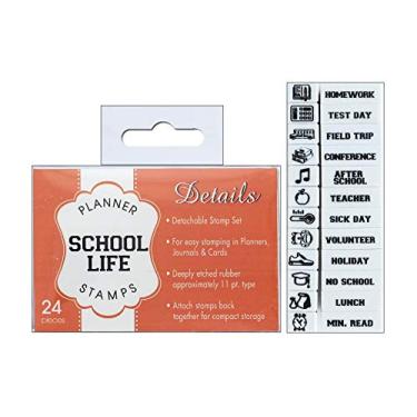 Imagem de Detalhes Conjunto de carimbos de planejador de vida escolar