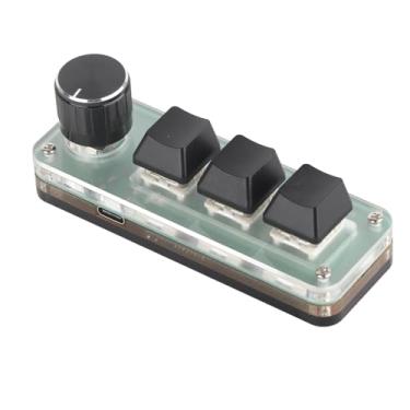 Imagem de Teclado Macro de 3 Teclas, Teclado RGB com Luz de Fundo OSU Mini Teclado Programável, Teclado Multifuncional de Jogo de Atalho Teclado Mecânico USB com Botão para Jogos de Programação DIY