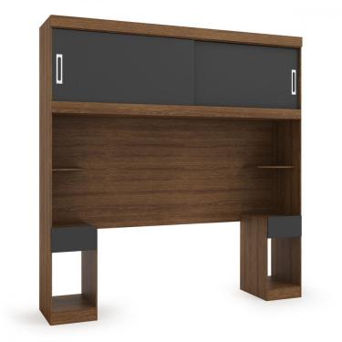 Imagem de Nicho Aereo Casal Genova Com Mesa De Cabeceira Batrol Ipe Wood Com Grafite