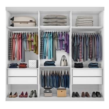 Imagem de Closet Casal Sem Portas 4 Gavetas Paris Minastex