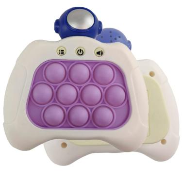 Imagem de Pop It Mini Game Astronauta 4 Modos Fidget Sensorial Interativo Luz Som Anti Estresse Ansiedade Relaxante Jogo Criança