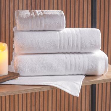 Imagem de Toalha De Rosto Royal Pro 100% Algodão 450g/m² 50x80cm Branco