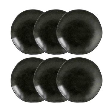 Imagem de Conjunto Com 6 Pratos Fundos Porto Brasil Orgânico Carbon Preto