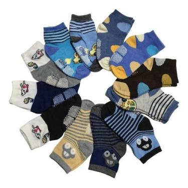 Imagem de Kit Meia Infantil 12 Pares Menino 4-8 anos desenho sortidos - Lynx pro