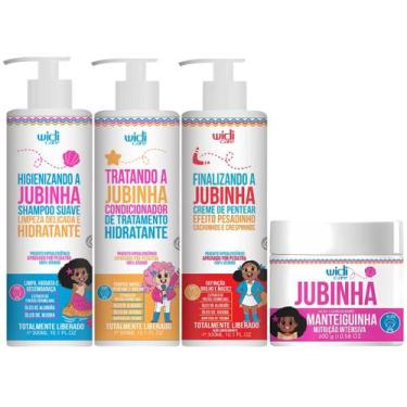 Imagem de Kit Jubinha Widi Care Shampoo + Condicionador + Mascara + Creme Pesadi
