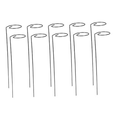 Imagem de Baoblaze Estacas para plantas trepadeiras, torres de suporte para plantas, suportes decorativos, acessórios, treliças de jardim, estacas torcidas para tomate, 10 Peças Retas