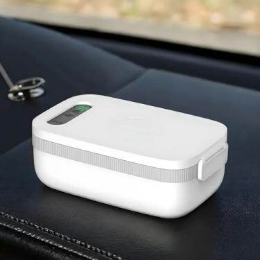 Imagem de Lancheira elétrica de 14000mAh - Não precisa de tomada nem de água, 4 temperaturas predefinidas (40°C-55°C), 7 temporizadores personalizados, aquecimento de 360°, recipiente interno removível de