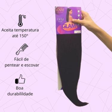 Imagem de Rabo de Cavalo Liso Zaya 66cm 145g Pentes Internos Ajustável Elástico 