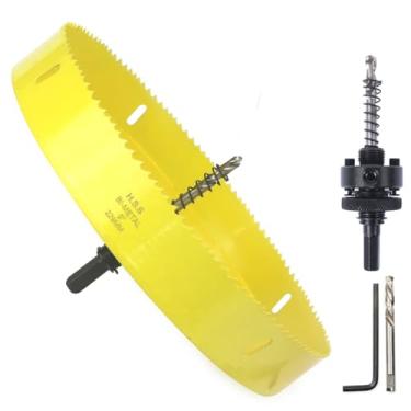 Imagem de JIECHENG Serra Copo De 9" Para Madeira, Metal Macio, Drywall, Gesso Cartonado E Compensado, Serra Copo Bimetálica De 229 Mm Com Mandril De Mandril