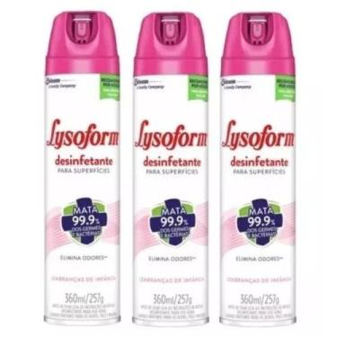 Imagem de Kit 3 pçs lysoforme 360ml lembrança infância desinfetante