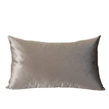 Imagem de Almofada em Veludo Cinza Prata Retangular