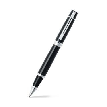 Imagem de Sheaffer Caneta esferográfica preta brilhante 300 com acabamento cromado