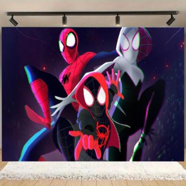 Imagem de Painel de festa infantil decorativo do Aranhaverso - Shopp do Adesivo,