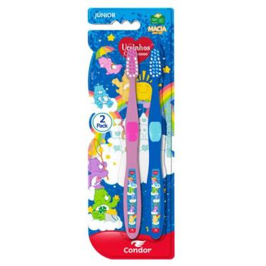 Imagem de Escova Dental Macia Ursinhos Carinhosos Condor Júnior Cabeça P 2 Unida