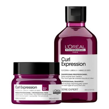 Imagem de L'Oréal Professionnel Curl Expression Shampoo Anti-resíduos 300ml e Máscara Rich 250g