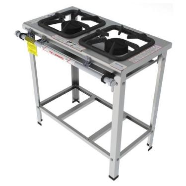 Imagem de Fogão Industrial Inox Gastromaq 2 Bocas Linha Simples FGI302LS
