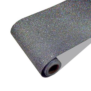 Imagem de CRE8TIVE Borda De Papel Parede Removível E Colante Com Carvão - Adesivo Cinza Brilhante, Autoadesivo, Tecido Removível, Faça Você Mesmo, 20 Cm X 203