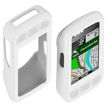 Imagem de Compatível com Wahoo ELEMNT Bolt V2 GPS (WFCC5) Capa de silicone para ciclismo, proteção total, proteção de borda, à prova de choque, antiarranhões (branca)