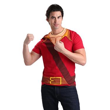 Imagem de Disney Camiseta de fantasia de A Bela e a Fera Gaston (vermelha, pequena)