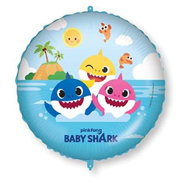 Imagem de Procos – Inflatable Foil Balloon Baby Shark Diameter Approx. 46 cm, Helium, Air, Balloon, Birthday, Gift