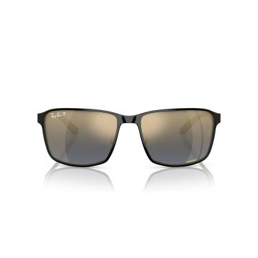 Imagem de Óculos de Sol Ray-Ban Polarizado 0RB3721CH 187/J0 Tam 59 / Preto/Ouro - Lentes Ouro Espelhado