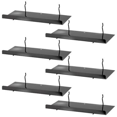 Imagem de AojSup 6 prateleiras de quadro de pegboard - prateleira média para garagem, acessórios de ferro resistentes, prateleiras planas para exibição ou armazenamento - organizador de parede versátil para