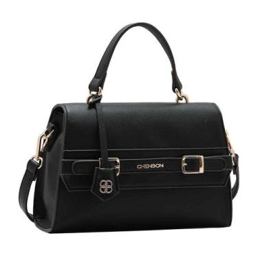 Imagem de Bolsa Feminina de Mão Chenson CG84986 Original Detalhe Chic, Preto