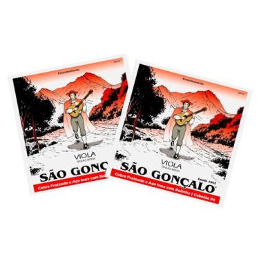 Imagem de kit2 Encordoamento viola caipira São Gonçalo tensao media