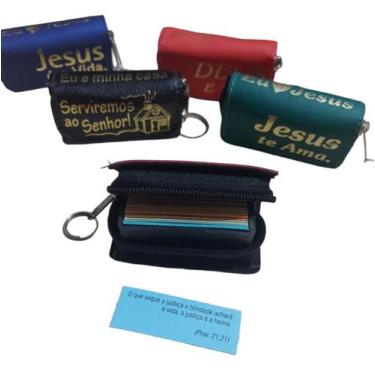 Imagem de Kit 5 Chaveiros Promessas Sortidos Cores e Frases - KOPECK
