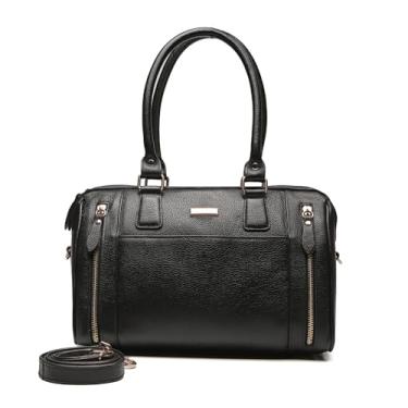 Imagem de Bolsa Feminina Baú de Ombro Couro Katia Sifra (PRETO)