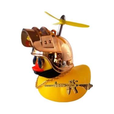Imagem de Capacete De Pato De Borracha Amarelo Para Decoração De Interior De Car