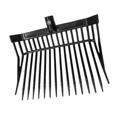 Imagem de Ｂｅｓｇａ Garfo de reposição para esterco de cavalo com dentes angulares Ancinho para esterco de cavalo para cocô de, Preto