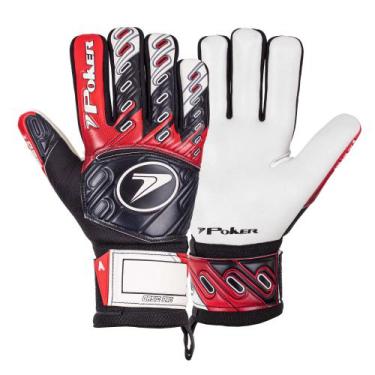 Imagem de Luva de Goleiro Profissional Poker BS Pro, Pt, Vm, Br, 10