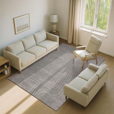 Imagem de Tapete Movimentos Curvas Cromio 200x300cm Tapetes São Carlos