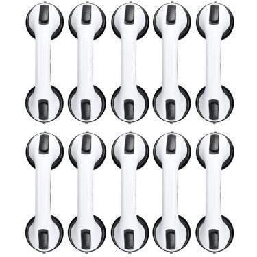 Imagem de Kit 10 Barra De Apoio Com Ventosa Suporte Sanitário Portátil Idosos Deficientes 29x10cm Banheiro Atacado Revenda