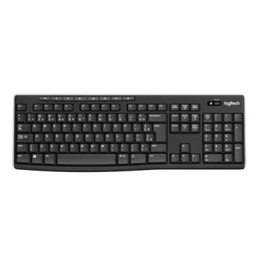 Imagem de Teclado sem fio Logitech K270 com 8 Teclas Multimídia, Conexão USB, Pilhas Inclusas e Layout ABNT2 - Compatível com PC e Notebook.