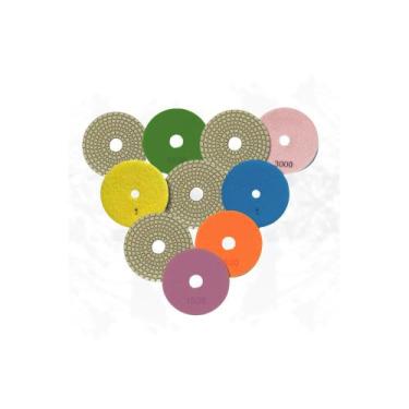 Imagem de Kit Com 10 Lixa Diamantada Polir Mármore Granito Porcelanato - tcrabra