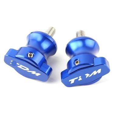Imagem de BYYINGSUS M6 Acessórios de alumínio CNC para motocicleta bobinas de braço oscilante parafusos de suporte traseiro compatíveis com Y&AMAHA TDM 850 TDM850 TDM 900 TDM900 (azul)