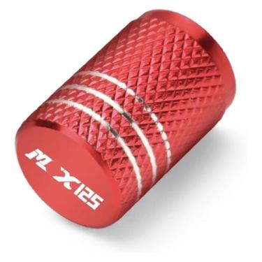 Imagem de Tampas de haste de válvula de pneu de roda CNC capas herméticas para motocicleta compatível com MSX125 MSX125Grom MSX125SF MSX 125Grom 125 125SF (1 peça vermelha)
