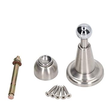 Imagem de Batente magnético de porta, trava macia para montagem na parede, aço inoxidável 304, amortecedor hidráulico moderno para portas, banheiros, prata