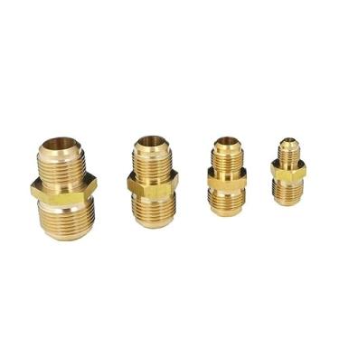 Imagem de 45 graus SAE-padrão flare 1/10.2 cm 3/20.3 cm 1/5.1 cm 3/10.2 cm tubo OD igual redutor latão encaixe conector acoplamento adaptador para Air Co (9,52 mm 3l8 polegadas)