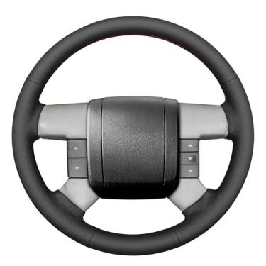 Imagem de MEWANT Capa de volante para Ford F150 F250 F350 2004-2008 costurada à mão