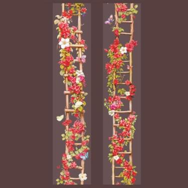 Imagem de Fitas de PET para jardim de escada floral adesivos de fita decorativa de videira de glicínia para scrapbooking, diário, material de diário