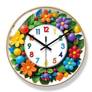 Imagem de Relógio de parede Creative Flower Design 30 cm Silent Quartz